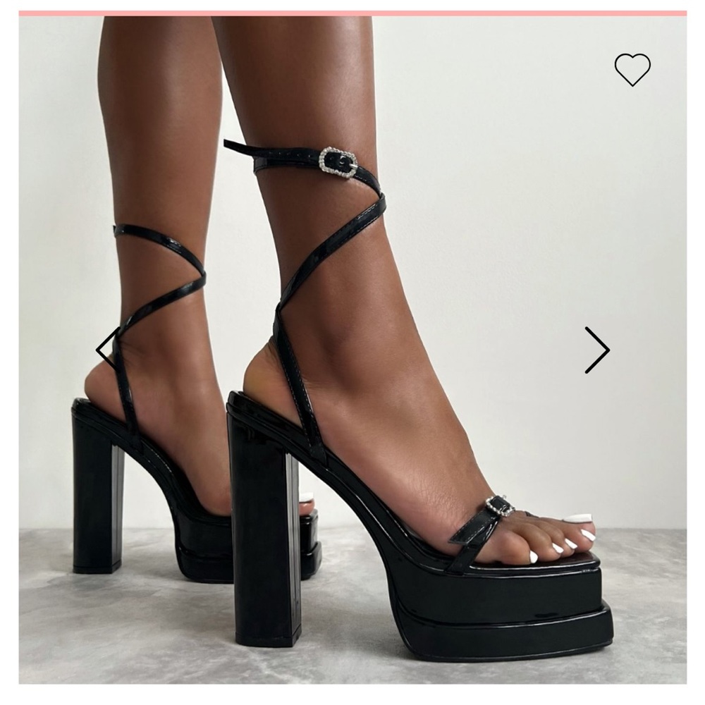 Black platform heels